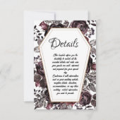 Gothic Coffin Wedding Details Umschließkarte Einladung (Vorderseite)