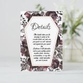 Gothic Coffin Wedding Details Umschließkarte Einladung (Stehend Vorderseite)