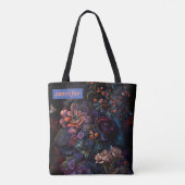 Gothic Colorful Floral Modernes Personalisiert Tasche (Rückseite)