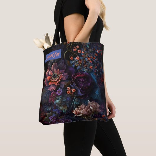 Gothic Colorful Floral Modernes Personalisiert Tasche (Von Nahem)