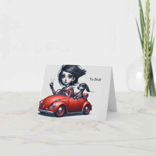 Gothic Convertible Dackel Card Karte (Vorderseite)