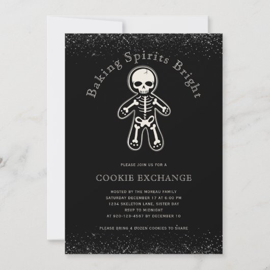 Gothic Cookie Exchange Einladung (Vorderseite)