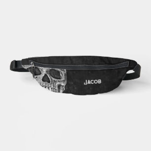 Gothic Cool Black and White Skull Bauchtasche