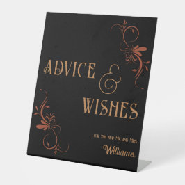 Gothic Copper Advice & Wishings Whimsigoth Wedding Sockelschild