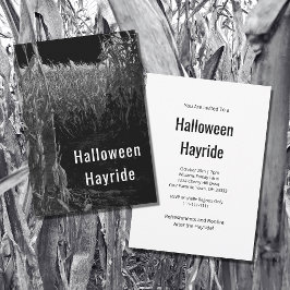 Gothic Cornfield Halloween Hayride Party Einladung