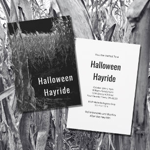 Gothic Cornfield Hayride Halloween-Party Einladung