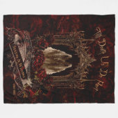 Gothic Couple Dark Blume Fleecedecke (Vorderseite (Horizontal))