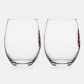 Gothic Couple Skulls und Rose Weinglas Ohne Stiel (Rechts)