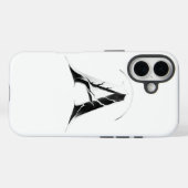 Gothic Cracked Initial A Phone Case - Dark Minimal (Rückseite (Horizontal))