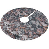 Gothic Creepy Cosy Fall Night Herbst Leaves Polyester Weihnachtsbaumdecke (Schrägansicht)
