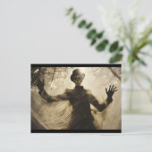 Gothic Creepy Ghost Friedhof Postkarte (Stehend Vorderseite)