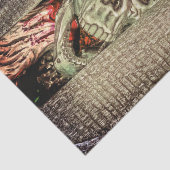 Gothic Creepy Green Skull Head Seidenpapier (Ausschnitt)