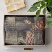 Gothic Creepy Green Skull Head Seidenpapier (Geschenk)