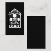 Gothic Creepy Skulls Moon Phases Hexchy Crescent Visitenkarte (Vorne/Hinten)