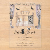 Gothic Crib Baby Shower Einladung (Vorderseite)