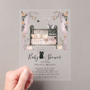 Gothic Crib Baby Shower Einladung