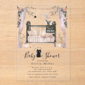 Gothic Crib Baby Shower Einladung (Vorderseite)