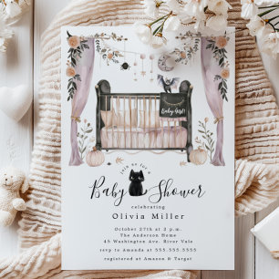 Gothic Crib Baby Shower Einladung