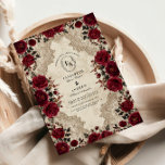 Gothic Crimson Lace Rose Wedding Einladung<br><div class="desc">Mit diesem düsteren und romantischen Hochzeitsdesign,  das tiefe,  knallrote Rose,  aufwändige schwarze Spitzen-Akzente und Vintage botanische Details beherbergt,  machen Sie eine kühne Aussage. Dieses Blumendesign ist perfekt für gotische,  stimmungsvolle oder Viktorianisch inspiriert Feiern geeignet und verleiht Ihrem besonderen Tag eine zeitlose Eleganz.</div>