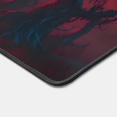 Gothic Crimson Moon Desk Mat - Dark Fantasy Horror Schreibtischunterlage (Ecke)