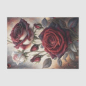 Gothic Crimson Rose Dekoupage Seidenpapier (Vorderseite)