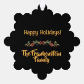 Gothic Critters And Christmas Tree Ornament Karte (Rückseite)