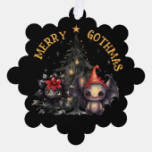 Gothic Critters And Christmas Tree Ornament Karte (Vorderseite)