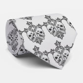 Gothic Cross and Skulls Krawatte (Gerollt)