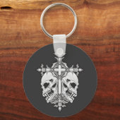 Gothic Cross and Skulls Schlüsselanhänger (Vorderseite)