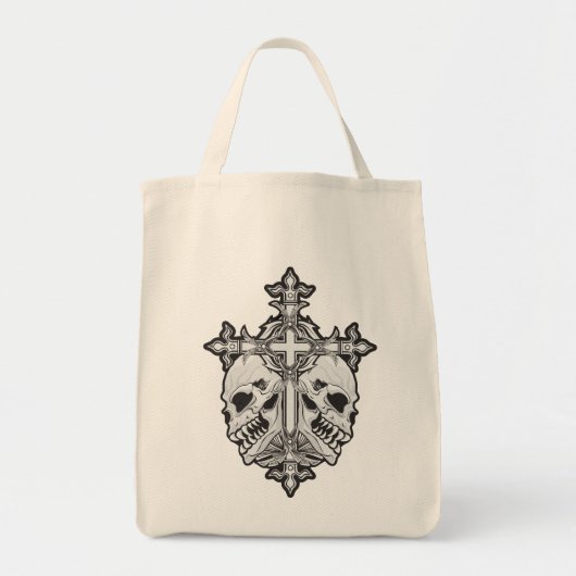 Gothic Cross and Skulls Tragetasche (Vorne)