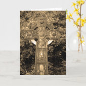 Gothic Cross Karte (Gelbe Blume)