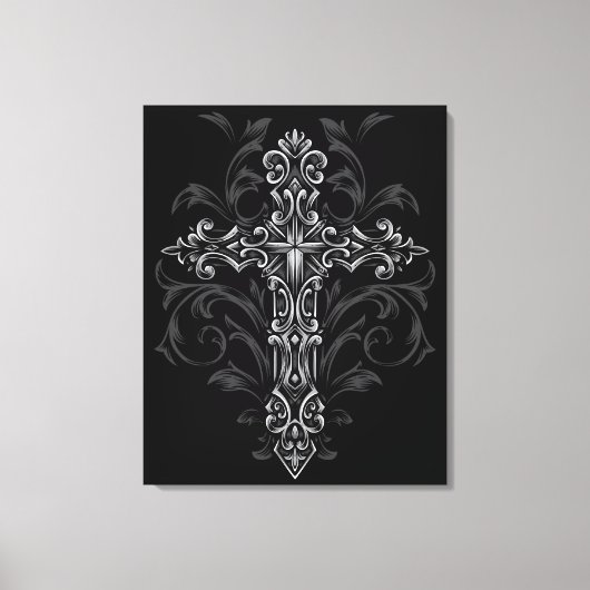 Gothic Cross Leinwanddruck (Vorderseite)