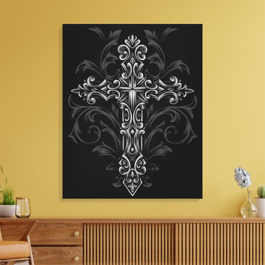 Gothic Cross Leinwanddruck (Insitu (Wohnzimmer))