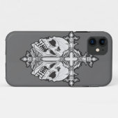 Gothic Cross mit Skulls Case-Mate iPhone Hülle (Rückseite (Horizontal))