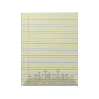 Gothic Crosses Vampire Fantasy Legal Notepad Notizblock