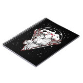 Gothic Crow Creepy Moon Witchy Bird Notizblock (Linke Seite)