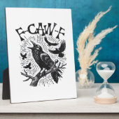 Gothic Crow F-Caw-F Humor Funny Essential Retro Cl Fotoplatte (Seite)