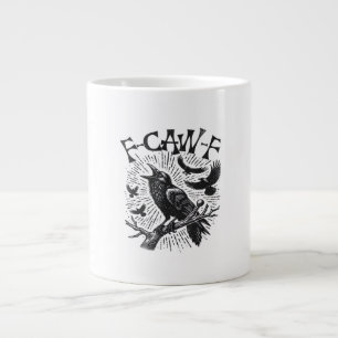 Gothic Crow F-Caw-F Humor Lustig Essential Retro C Jumbo-Tasse