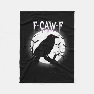 Gothic Crow F-caw-f Moon Halloween T-Shirt Fleecedecke