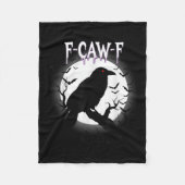 Gothic Crow F-caw-f Moon Halloween Tee  Fleecedecke (Vorderseite)