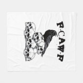 Gothic Crow F Caw F Raven Skull Halloween Graphic Fleecedecke (Vorderseite (Horizontal))