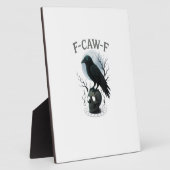 Gothic Crow F Caw F Raven Skull Halloween Graphic Fotoplatte (Seite)