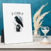 Gothic Crow F Caw F Raven Skull Halloween Graphic Fotoplatte (Seite)