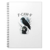 Gothic Crow F Caw F Raven Skull Halloween Graphic  Notizblock (Vorderseite)