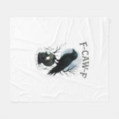 Gothic Crow F-Caw-F Raven Skull Moon Halloween Fleecedecke (Vorderseite (Horizontal))