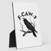 Gothic Crow Funny F-Caw-F Humor Essential Creative Fotoplatte (Seite)