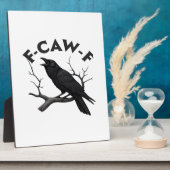 Gothic Crow Funny F-Caw-F Humor Essential Creative Fotoplatte (Seite)