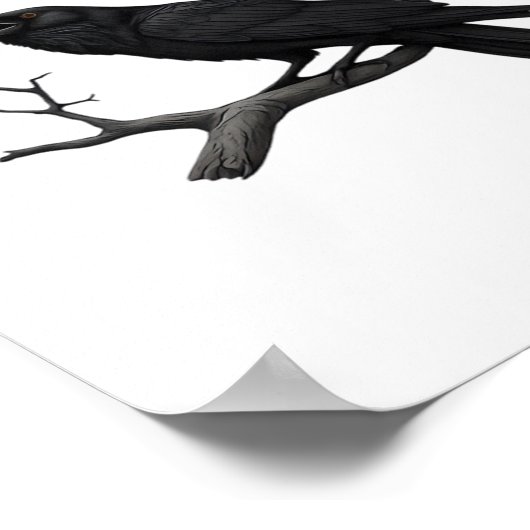 Gothic Crow Funny F-Caw-F Humor Essential Creative Poster (Ecke)