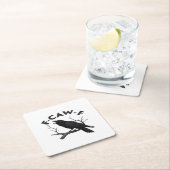 Gothic Crow Funny F-Caw-F Humor Essential Creative Rechteckiger Pappuntersetzer (Vor Ort)