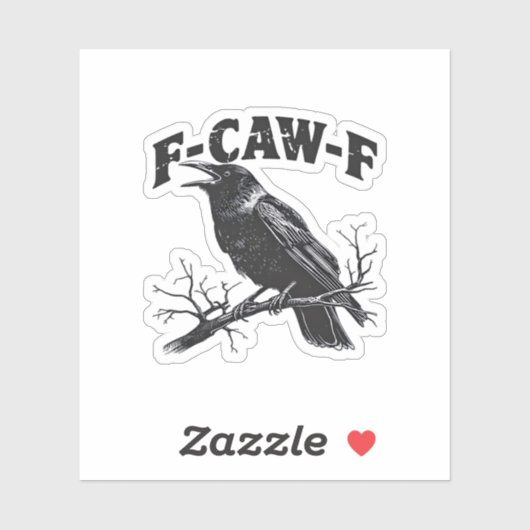 Gothic Crow Humor F-Caw-F Funny Essential Aufkleber (Blatt)